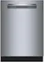 Front. Bosch - Benchmark Series 24" Top Control Smart Built-In Stainless Steel Tub Dishwasher, 38dBA - Stainless Steel.