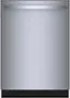 Front. Bosch - 100 Series Premium 24" Top Control Smart Built-In Hybrid Stainless Steel Tub Dishwasher with 3rd Rack, 46dBA - Stainless Steel.