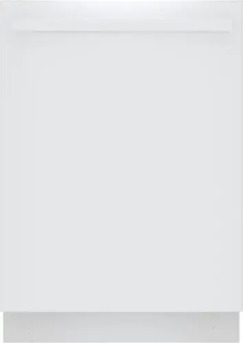 Front. Bosch - 800 Series 24" Top Control Smart Built-In Stainless Steel Tub Dishwasher with 3rd Rack, 42 dBA - White.