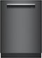 Bosch - 800 Series 24" Top Control Smart Built-In Stainless Steel Tub Dishwasher with 3rd Rack, 42dBA - Black Stainless Steel-Front_Standard