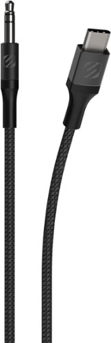 Scosche - 4 ft USB-C to 3.5mm AUX Braided Audio Cable HookUp Premium - Space Gray
