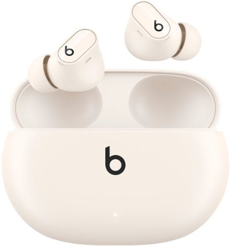 Geek Squad Certified Refurbished Beats Studio Buds + True Wireless Noise Cancelling Earbuds - Ivory