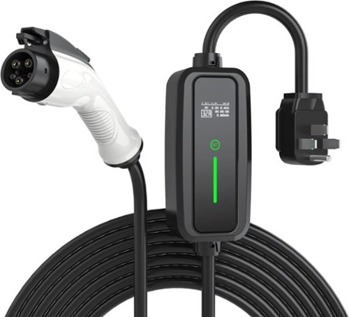  Rexing - J1772 Level 2 NEMA 14-50 Portable Electric Vehicle (EV) Charger - up to 32A - 17' - Black