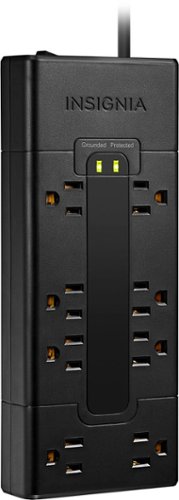 Insignia™ 8-Outlet 1,200 Joules Surge Protector - Black SHOP ONLINE