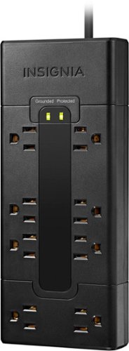 Insignia™ 8-Outlet 1,200 Joules Surge Protector - Black BUY ONLINE