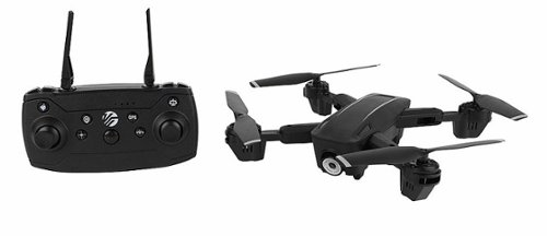 Vivitar Skyhawk Foldable Video GPS Drone with One-Button Takeoffs and Landings, Black