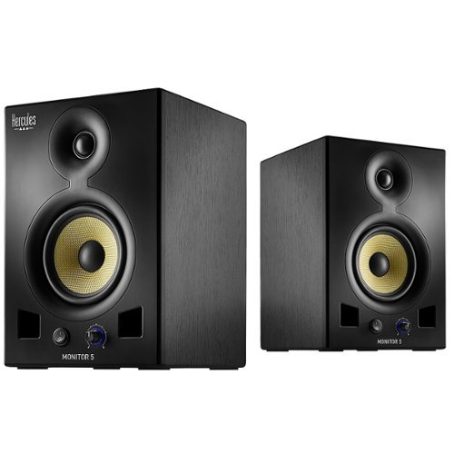 Hercules - DJ Monitor 5 - 2 x 80 watts Bi-Amplified Monitoring Speakers - Black