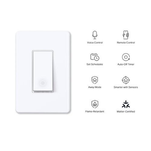 TP-Link Tapo Smart Wi-Fi Light Switch with Matter - Replaces Most Traditional Switches - White WORLDWIDE DELIVERY