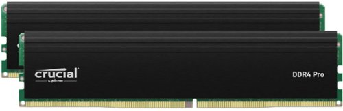 Crucial Pro 32GB Kit (2x16GB) 1600 MHz DDR4-3200 UDIMM Desktop Memory - Black