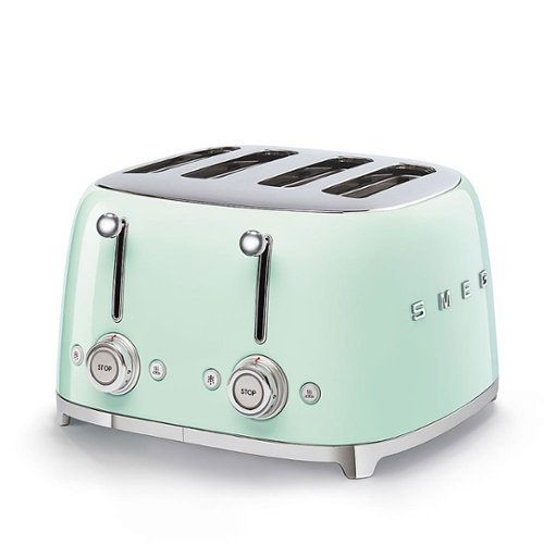 SMEG TSF03 4-Slice Wide-Slot Toaster - Pastel Green