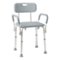 Medline - Shower Chair with Back and Padded Arms - Gray-Front_Standard