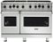 Viking - 5-Series 48"W Gas Open Burner Range - White-Front_Standard