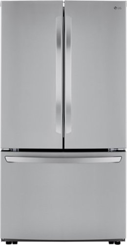 LG - 23 Cu. Ft. French Door Counter-Depth Smart Refrigerator with Ice Maker - Stainless Steel