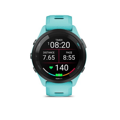 

Garmin - Forerunner 265 GPS Smartwatch 46 mm Fiber-reinforced polymer - Black/Aqua