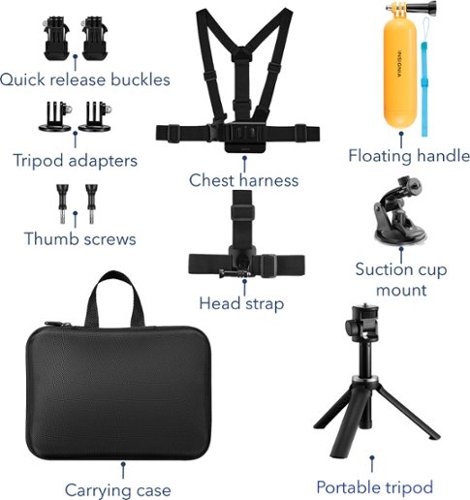 Insignia™ 12-Piece GoPro Accessory Kit for Most GoPro Cameras BUY IN MIDDLE EAST