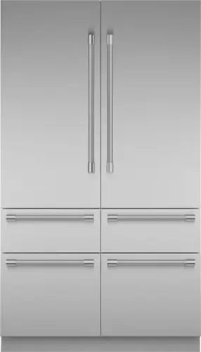 Front. Thermador - Freedom Collection 27.7 Cu. Ft. French Door Built-in Smart Refrigerator with Professional Series Handles - Stainless Steel.
