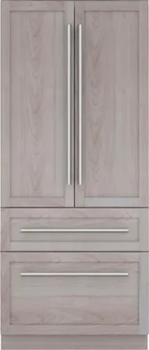 Front. Thermador - Freedom Collection 20.1 Cu. Ft. French Door Built-in Smart Refrigerator with Internal Water Dispenser - Panel-ready.