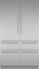 Thermador - Freedom Collection 26.8 Cu. Ft. French Door Built-in Smart Refrigerator with Masterpiece Series Handles - Stainless Steel-Front_Standard