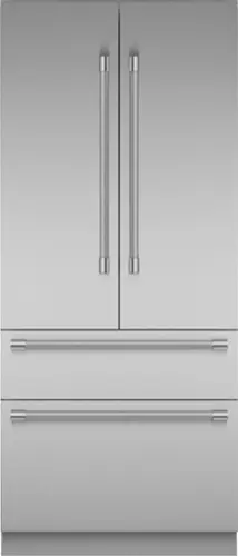 Front. Thermador - Freedom Collection 20.1 Cu. Ft. French Door Built-in Smart Refrigerator with Professional Series Handles - Stainless Steel.