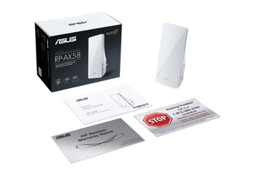 ASUS RP-AX58 AX3000 Dual-Band Wi-Fi 6 AiMesh Range Extender - White WORLDWIDE DELIVERY