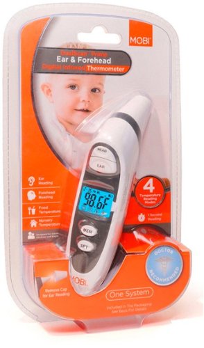 MOBI DualScan Prime Health Thermometer with Fever Indicator for Ear, Forehead, Room, and Food Temperature Measurements - White WHERE TO BUY