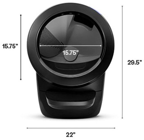 

Whisker - Litter-Robot 4 Wi-Fi Covered Automatic Self-Cleaning Cat Litter Box with Step - Black