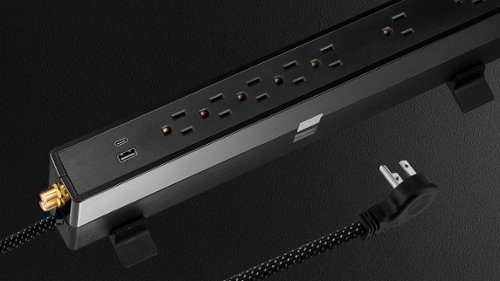 Rocketfish™ 7-Outlet/1-USB-C/1-USB 3,600 Joules Surge Protector - Black WHERE TO BUY
