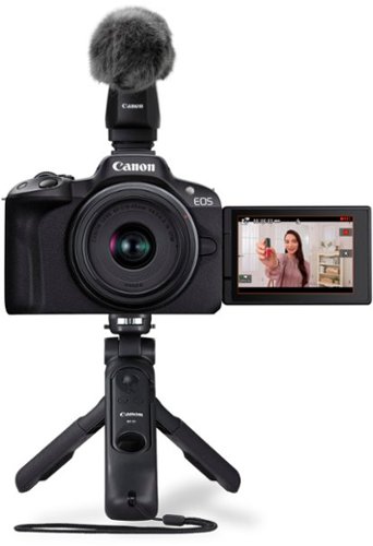 Canon EOS R50 4K Video Mirrorless Camera with RF-S18-45mm Content Creator Kit - Black BUY IN UK