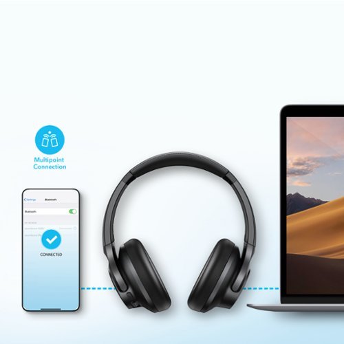 Soundcore by Anker Q20i True Wireless Noise Canceling Over-the-Ear Headphones - Black BUY ONLINE