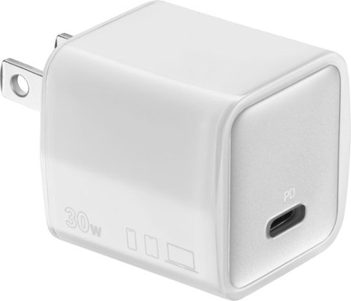  Insignia™ - 30W Foldable Compact USB-C Wall Charger for iPhone 15/14/13/12 SERIES, Samsung Smartphones, Tablets and More - White