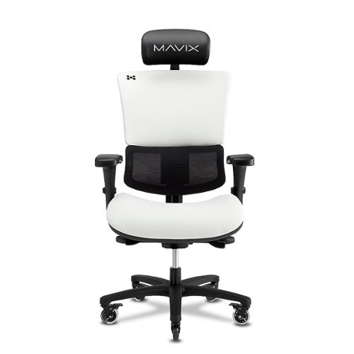 

Mavix - M9 Wide Seat M-Foam Gaming Chair with Headrest - Black/White