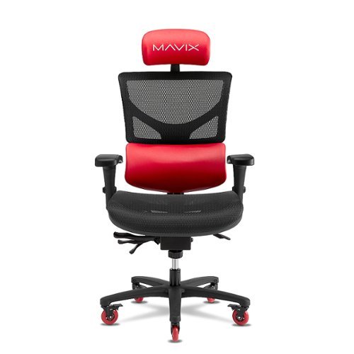 

Mavix - M7 Wide Seat Gaming Chair with Headrest - White/Black