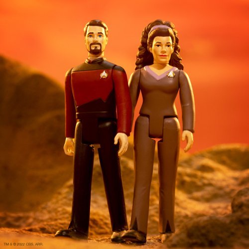 Super7 ReAction 3.75 in Plastic Star Trek: The Next Generation Action Figure - Commander Riker WORLDWIDE DELIVERY