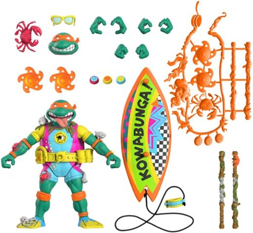 Super7 - ULTIMATES! 7 in Plastic Teenage Mutant Ninja Turtles Action Figure - Sewer Surfer Mike