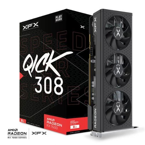 XFX SPEEDSTER QICK308 AMD Radeon RX 7600 8GB GDDR6 PCI Express 4.0 Graphics Card - Black BUY ONLINE