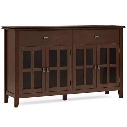 Simpli Home - Artisan Large 4 Door Sideboard Buffet - Russet Brown
