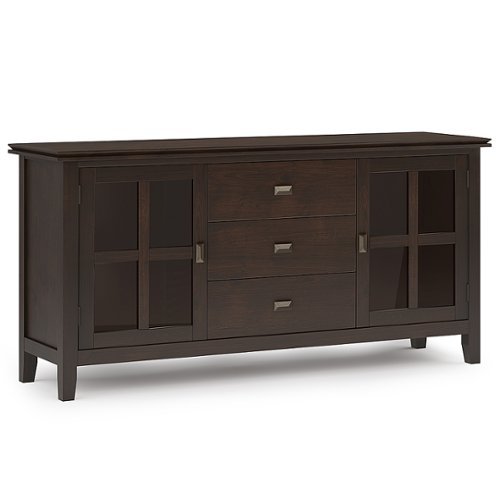 Simpli Home - Artisan Large Sideboard Buffet - Dark Chestnut Brown