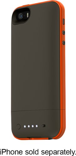  mophie - juice pack plus Outdoor Edition External Battery Case for Apple® iPhone® 5 and 5s - Gray/Orange