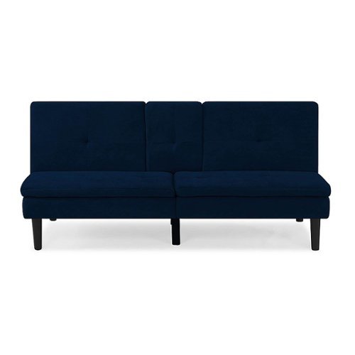 

Serta - Parsons Convertible Sofa with Power and USB Ports - Navy