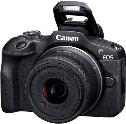 Canon EOS R100 4K Video Mirrorless Camera Double Zoom Lens Kit with RF-S18-45mm and RF75-300mm Lenses - Black WORLDWIDE DELIVERY