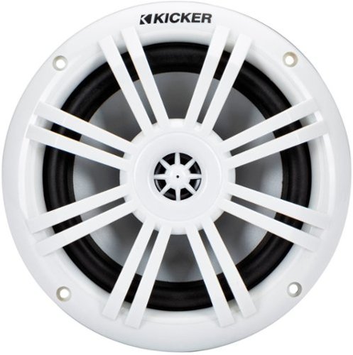 KICKER - 6-1/2" 2-Way Marine Speakers with Polypropylene Cones (Pair) - White