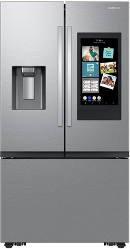 Samsung - 30 cu. ft. Mega Capacity 3-Door French Door Smart Refrigerator with Family Hub - Stainless Steel