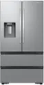 Front. Samsung - 30 cu. ft. 4-Door French Door Smart Refrigerator with Four Types of Ice - Stainless Steel.