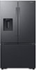 Samsung - 31 cu. ft. 3-Door French Door Smart Refrigerator with Four Types of Ice - Fingerprint Resistant Matte Black Steel-Front_Standard 