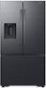 Samsung - 36 in. Wide 31 cu. ft. 3-Door French Door Smart Refrigerator with Four Types of Ice - Fingerprint Resistant Matte Black Steel-Front_Standard