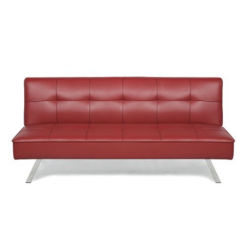

Serta - Corey Multi-Functional Sofa Lounger Sleeper by Serta® Dream Convertibles in Faux Leather - Red
