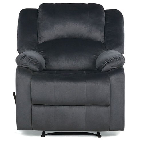 Relax A Lounger - Presidio Manual Recliner with Fabric Upholstery - Slate Gray