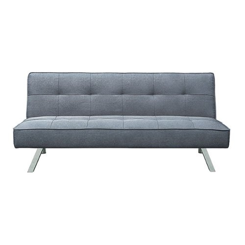 Serta - Corey Multi-Functional Convertible Sofa  in Faux Leather - Light Grey