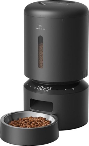 PetLibro - Granary Stainless Steel 5L Automatic Dog and Cat Feeder with Voice Recorder - Black