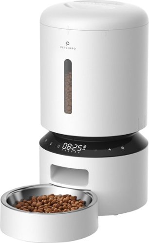 PetLibro - Granary Stainless Steel 5L Automatic Dog and Cat Feeder with Voice Recorder - White